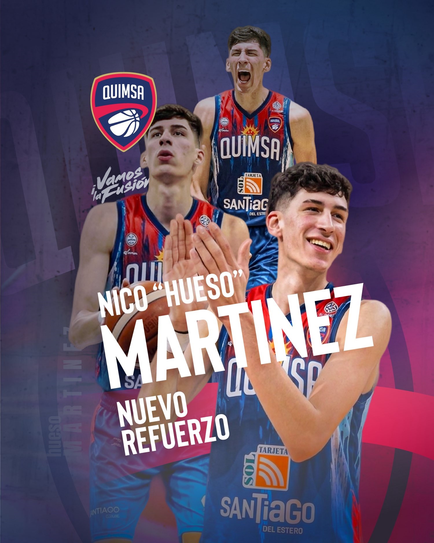 Quimsa apuesta por el crecimiento del uruguayo Nicolás Martínez