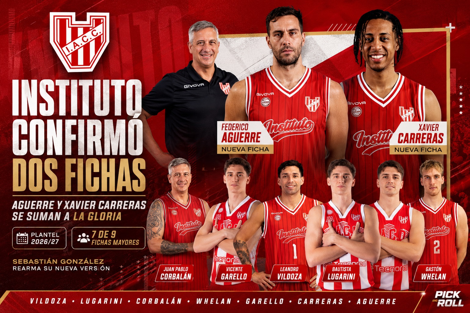 Instituto confirmó dos fichas y ya tiene su nuevo formato